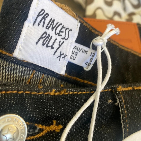 Princess Polly Jeans Women’s US 8 THE BREANNE 70S HIGH RISE JEAN BLACK NWT - Picture 8 of 10